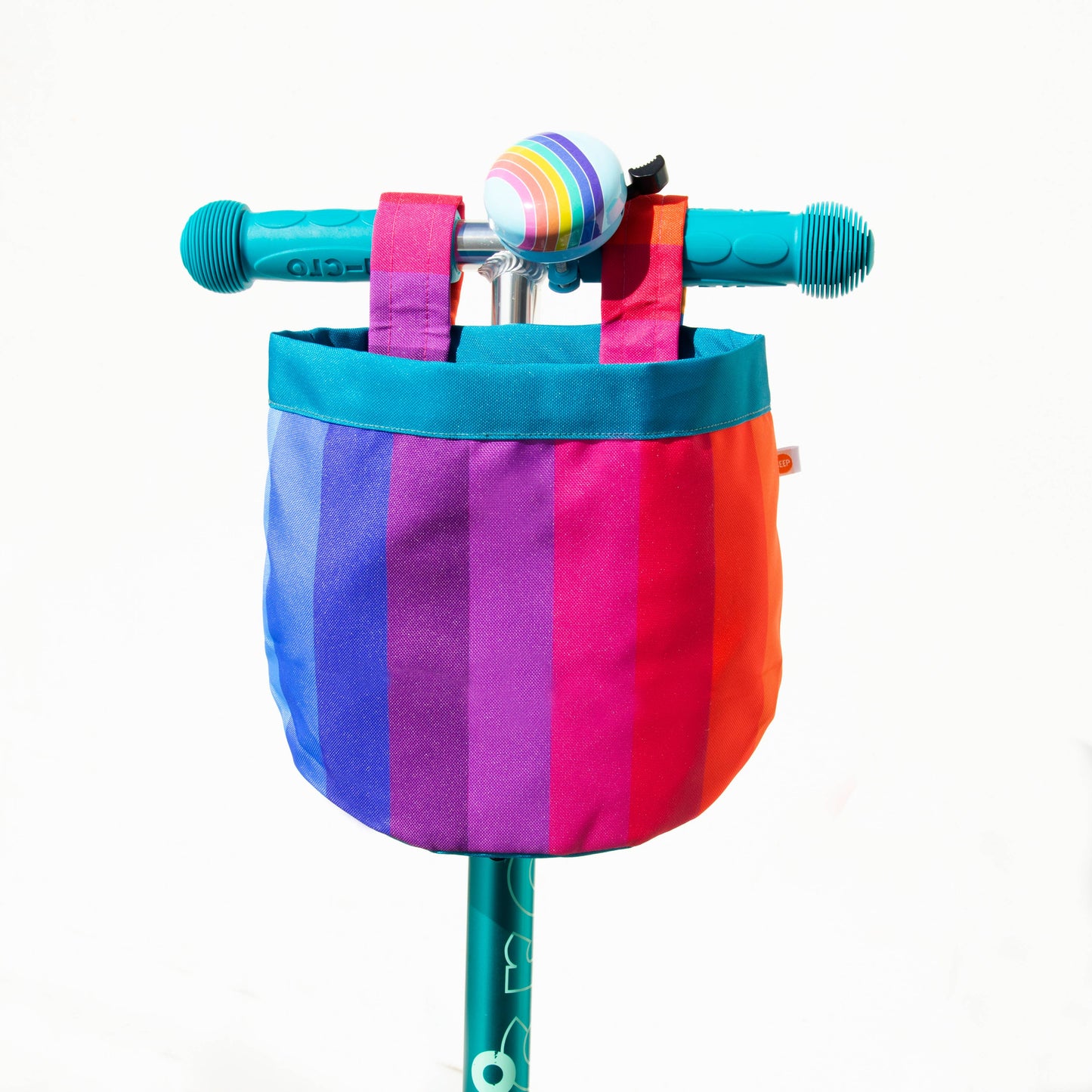Rainbow Bike & Scooter Front Canvas Basket