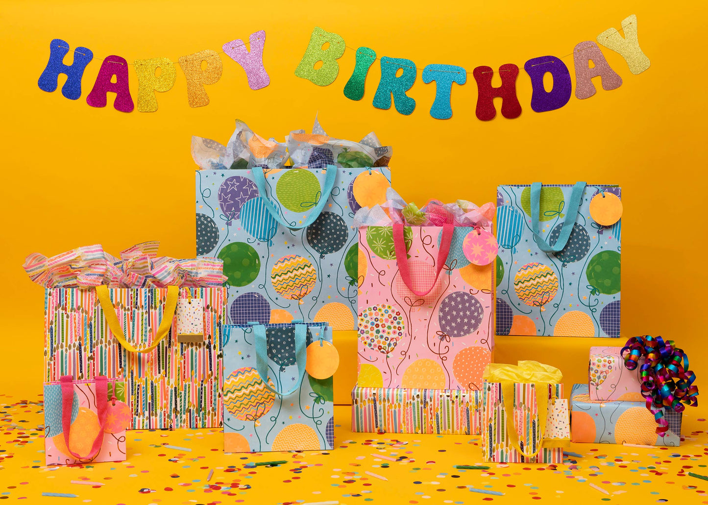 Bag Shopper Landscape Big Balloons Pink
