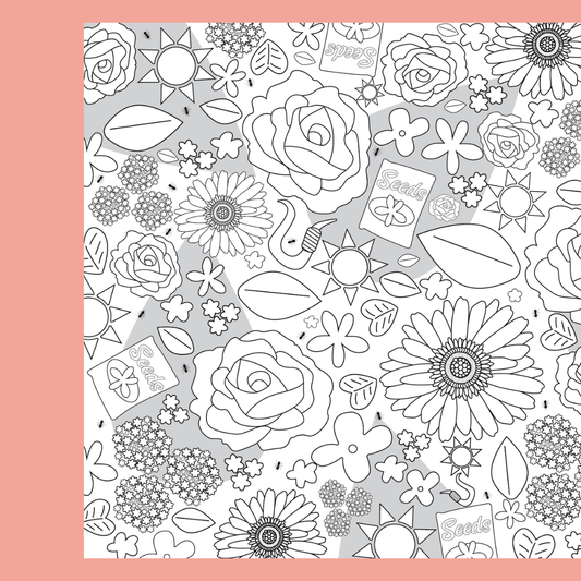 Garden Mini Colouring Poster
