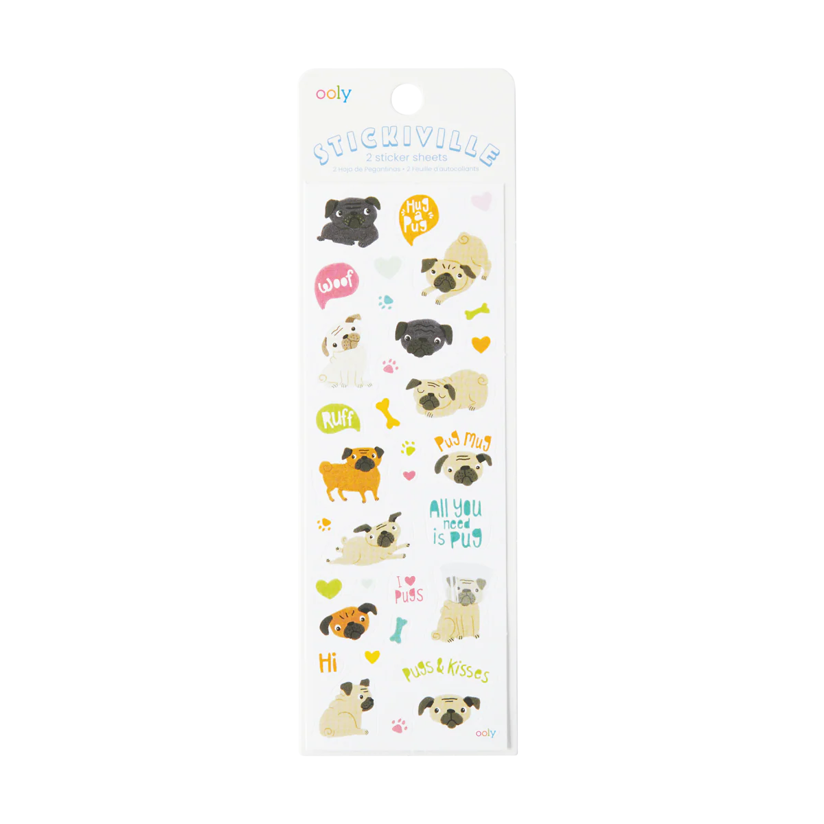Stickiville Pugs Stickers