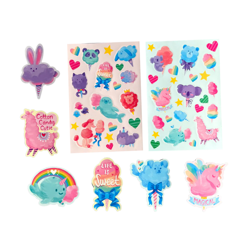 Ooly stickiville fluffy cotton candy scented stickers