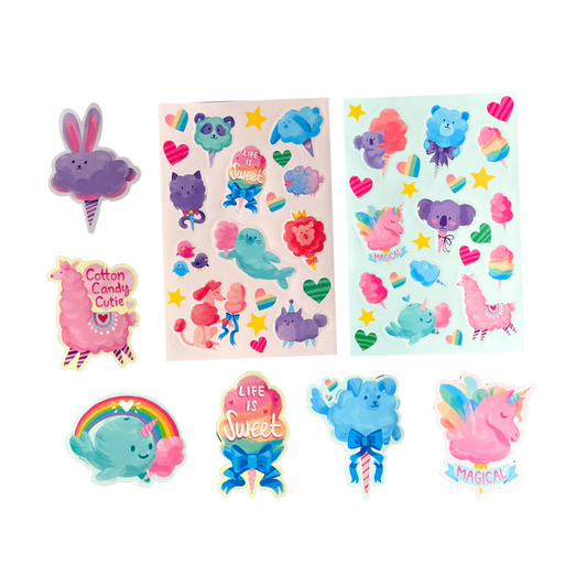 Ooly stickiville fluffy cotton candy scented stickers