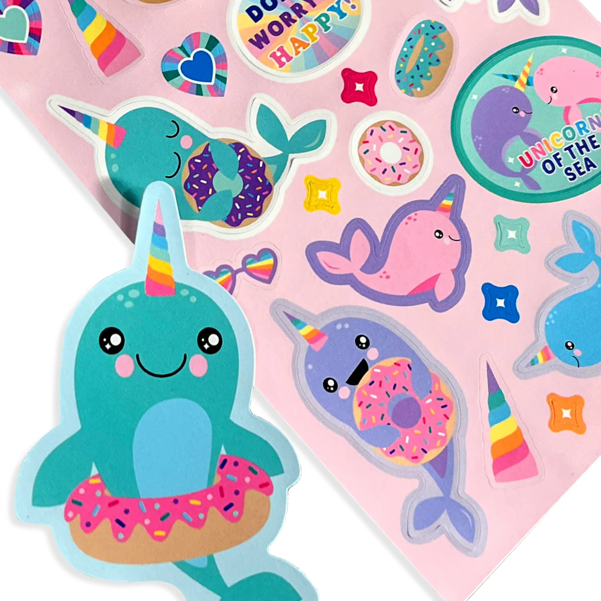 Stickiville Nom Nom Narwhals Scented Stickers