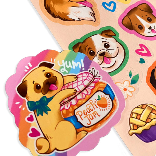 Stickiville Puppies and Peaches Scented Stickers