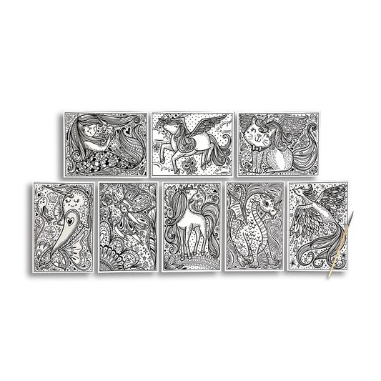 Hidden Colors Magic Paint Sheets - Magic Friends