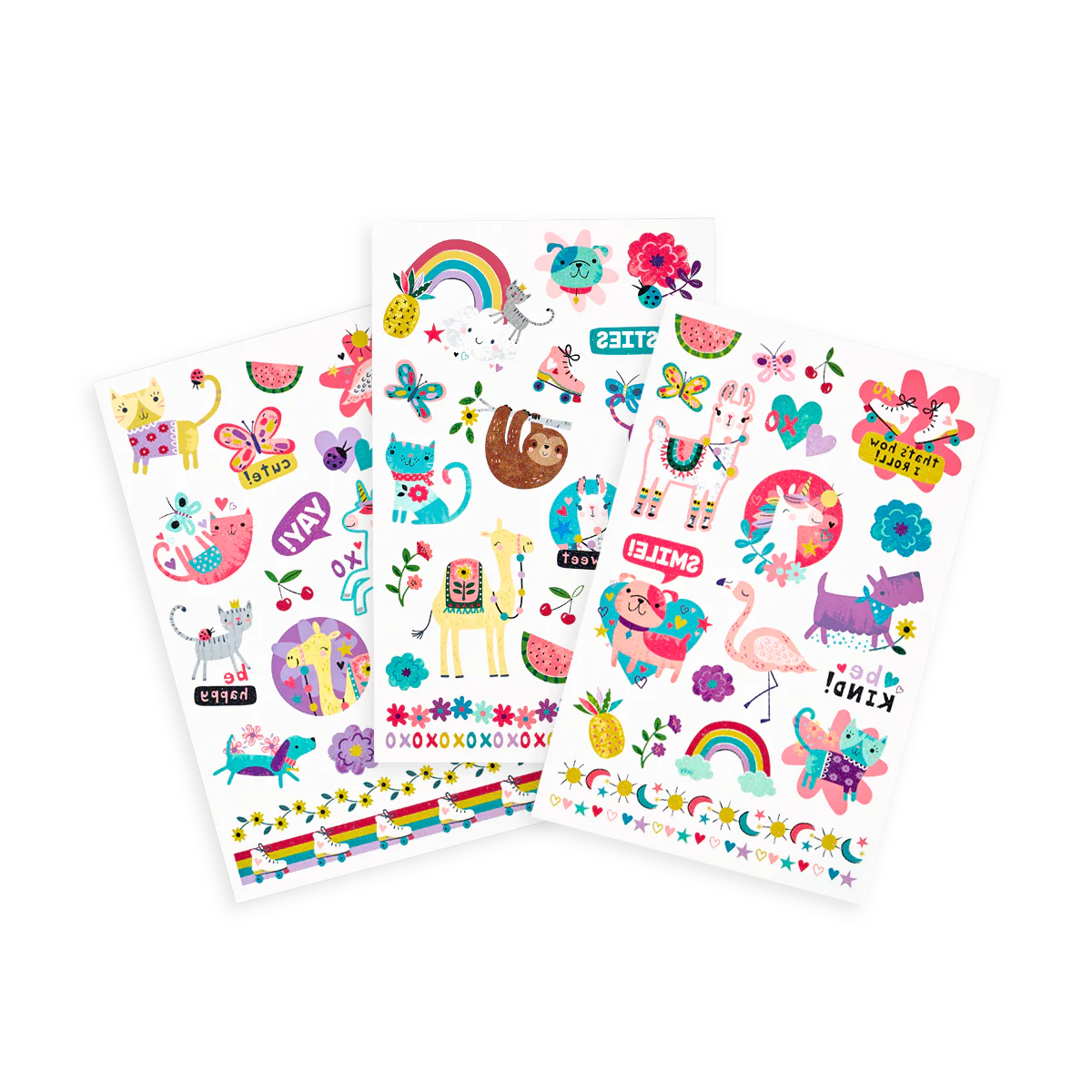 Tattoo-Palooza Temporary Tattoos - Funtastic Friends - 3 Sheets