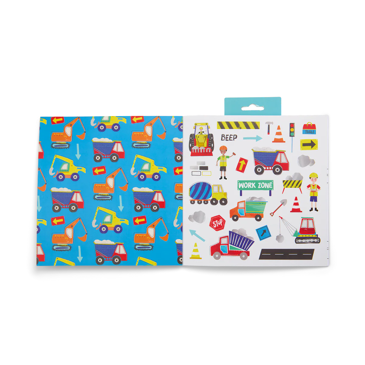 My Colouring Book & Stickers Construction