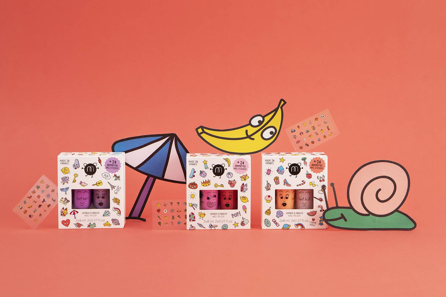 Nail Polish and Stickers Set - POP