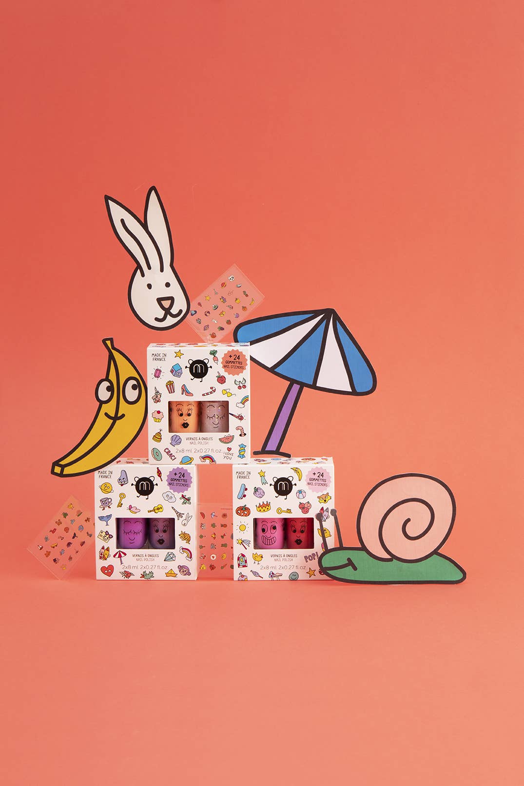 Nail Polish and Stickers Set - POP