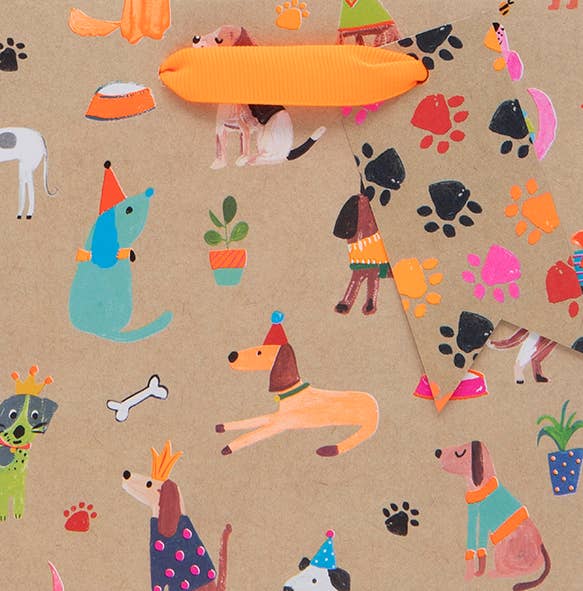 BAG SMALL KRAFT -DOGS