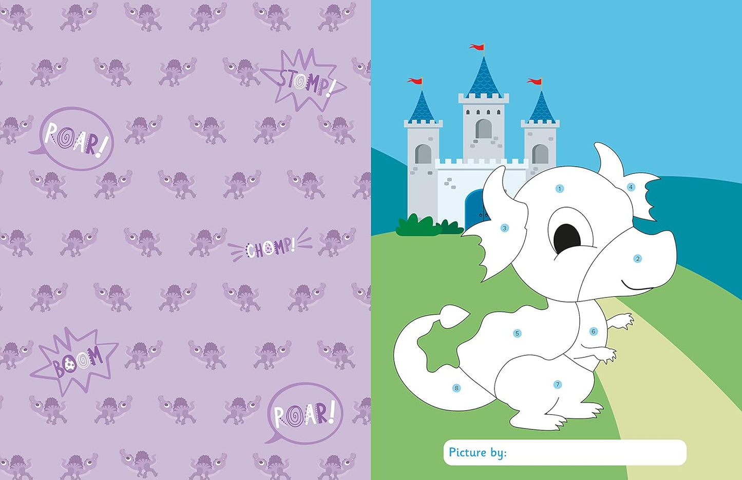 My First Sticker By Numbers: Dinosaurs and Dragons