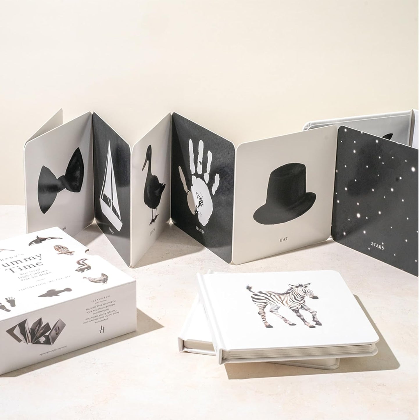 Baby's Tummy Time Book Box Set: A 3-Book Box Set of High-Contrast Art for Visual Stimulation at Tummy Time
