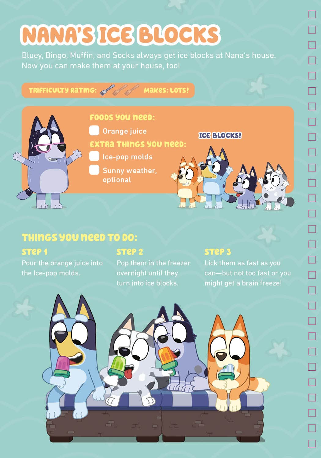 Bluey and Bingo's Fancy Restaurant Cookbook