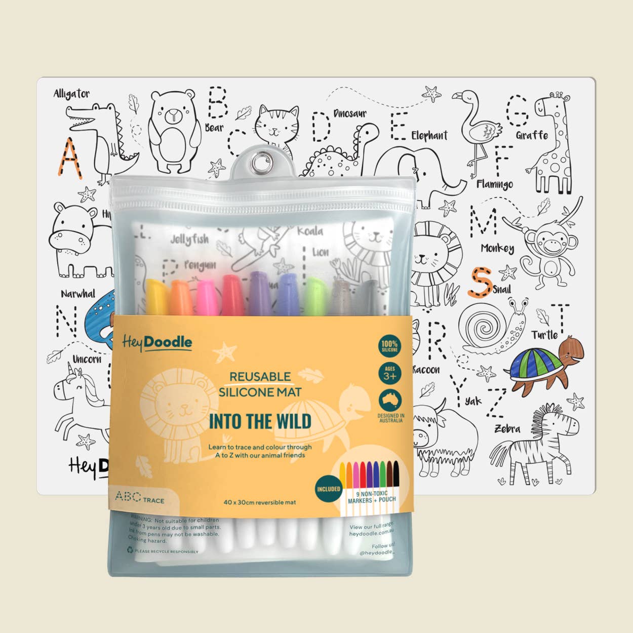 Into The Wild Classic Coloring & Doodle Mat