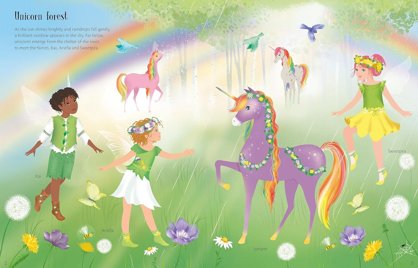 Sticker Dolly Dressing Rainbow Unicorns