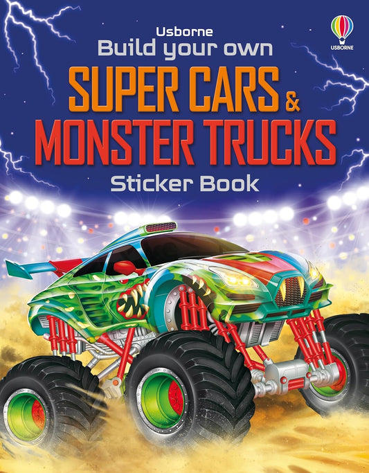 Build your own Super Cars and Monster Trucks Sticker Book