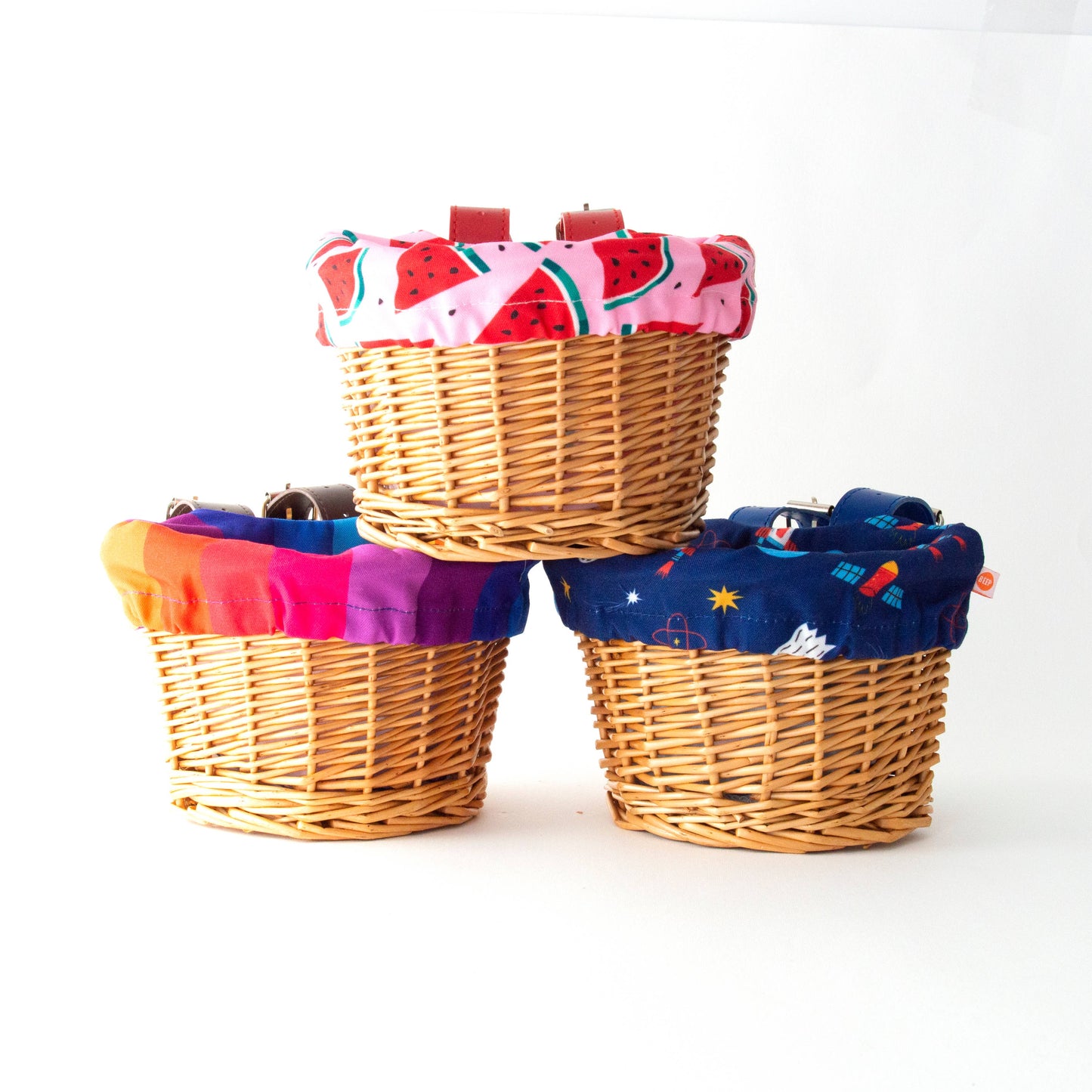Beep Kids Wicker Basket with Fun Rainbow Liner 🌈