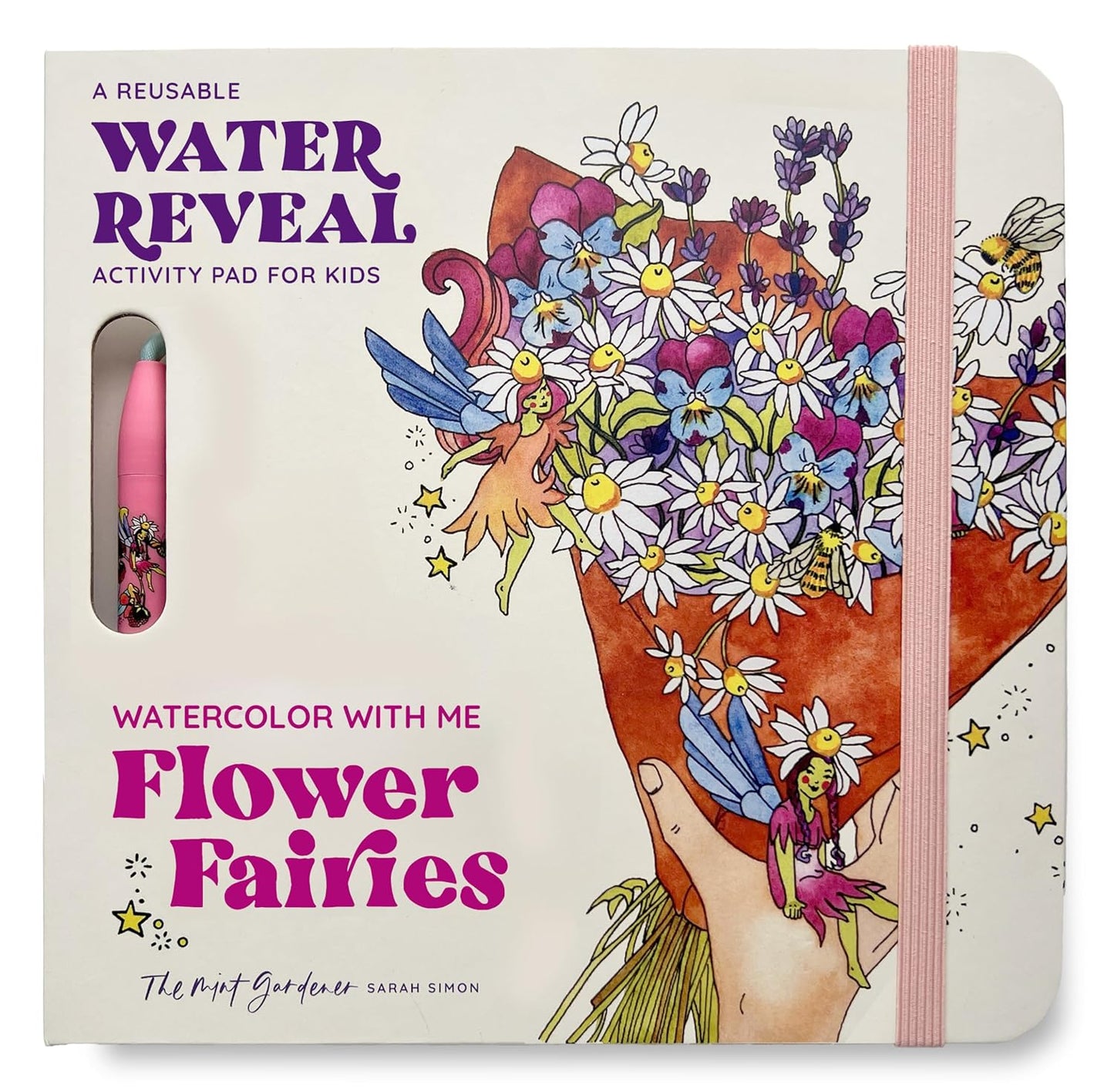 Watercolor with Me: Flower Fairies: A Reusable Water Reveal Coloring Book for Kids