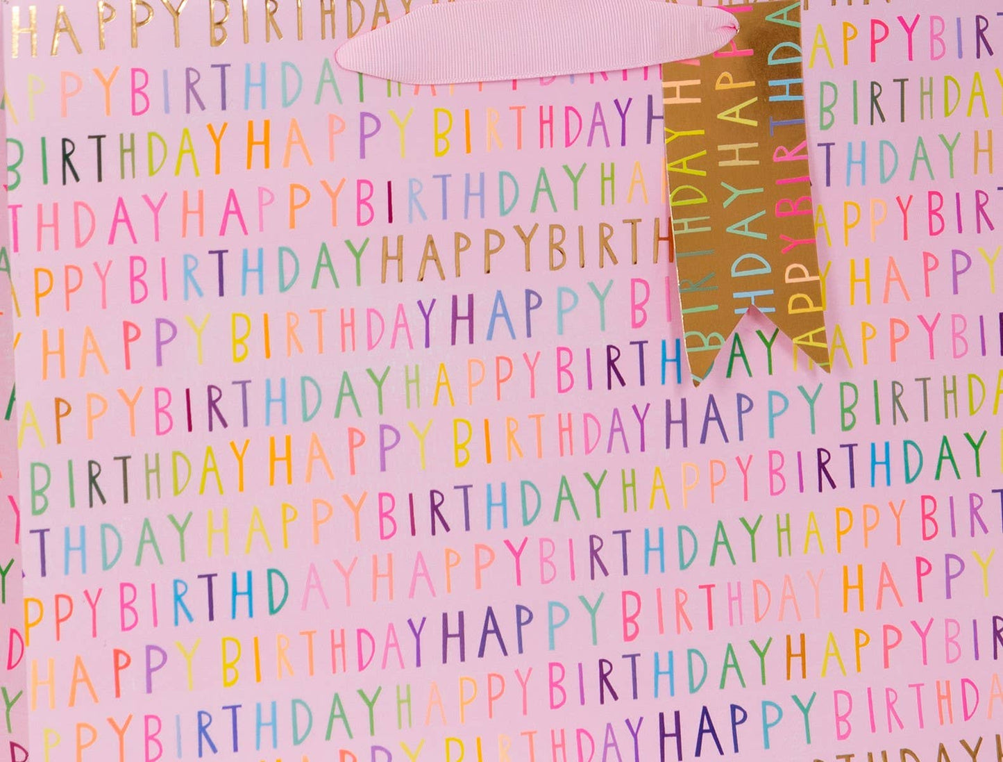 BAG LANDSCAPE LARGE HAPPY BIRTHDAY PINK