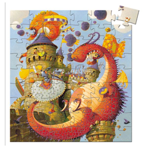 Djeco Silhouette Puzzle / Vaillant and the dragons / 54 pcs