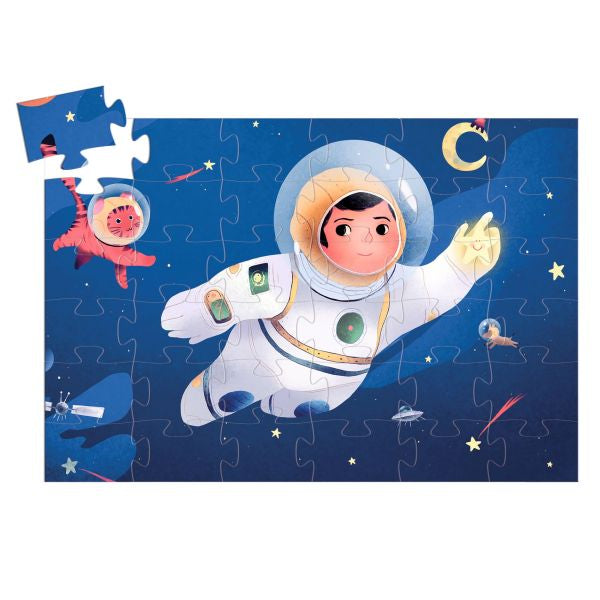 Djeco Silhouette puzzle / An astronaut on the moon / 36 pcs