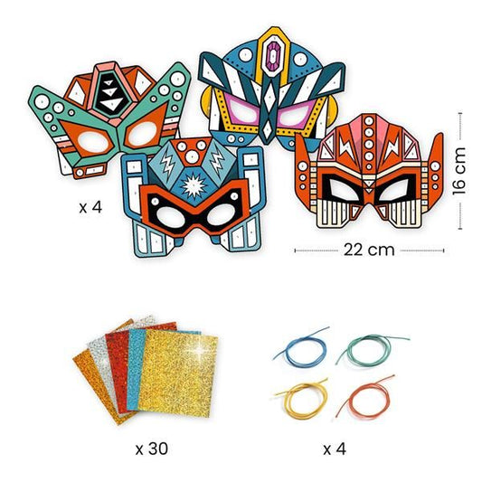 DIY / Mosaics and stickers / Robots (4 masks)