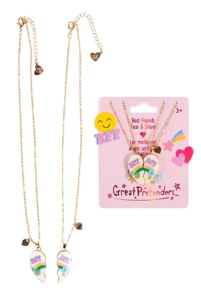 Great Pretenders Boacious Besties Tear & Share Necklace