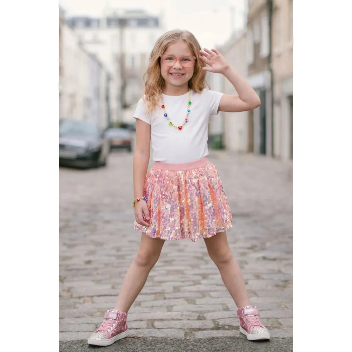 Centre Stage Sequins Skirt with Elastic Waistband