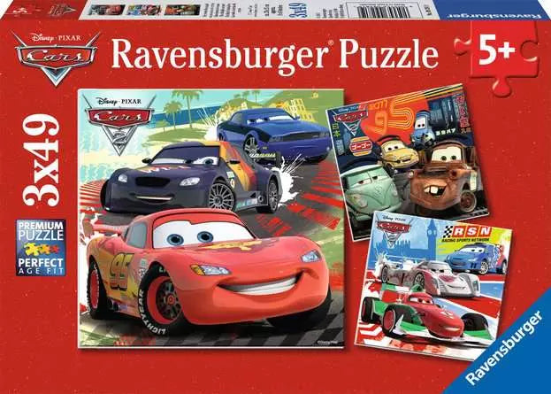Ravensburger Disney Cars: Worldwide Racing Fun - 3 x 49 pcs