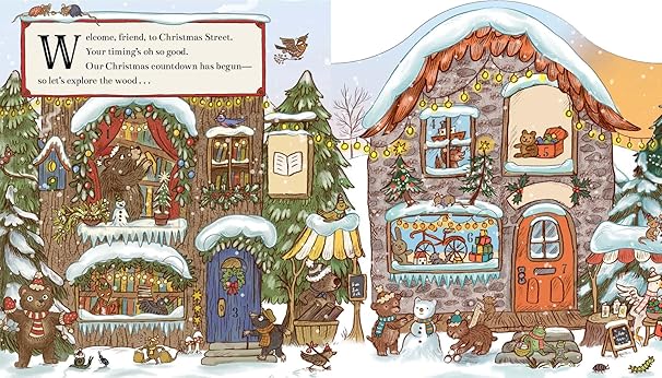 Brown Bear Wood: Christmas is Coming to Town!: A Fold-Out Christmas Village and Advent Calendar!