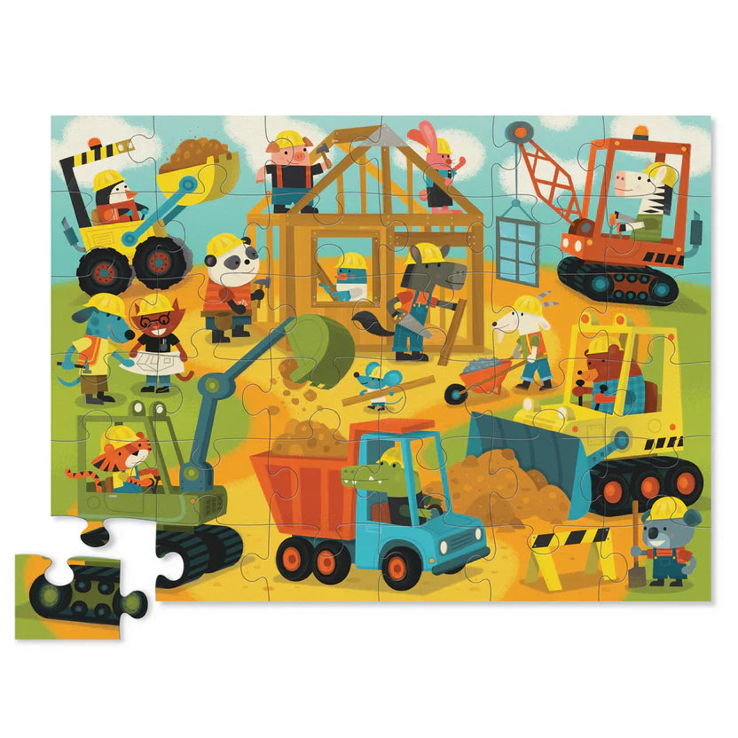 36-Piece Floor Puzzle -Busy Builders