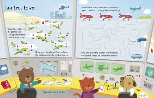 Wipe-Clean Airport Activities