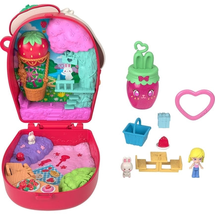 Polly Pocket - Strawberry Bunny Basket Compact