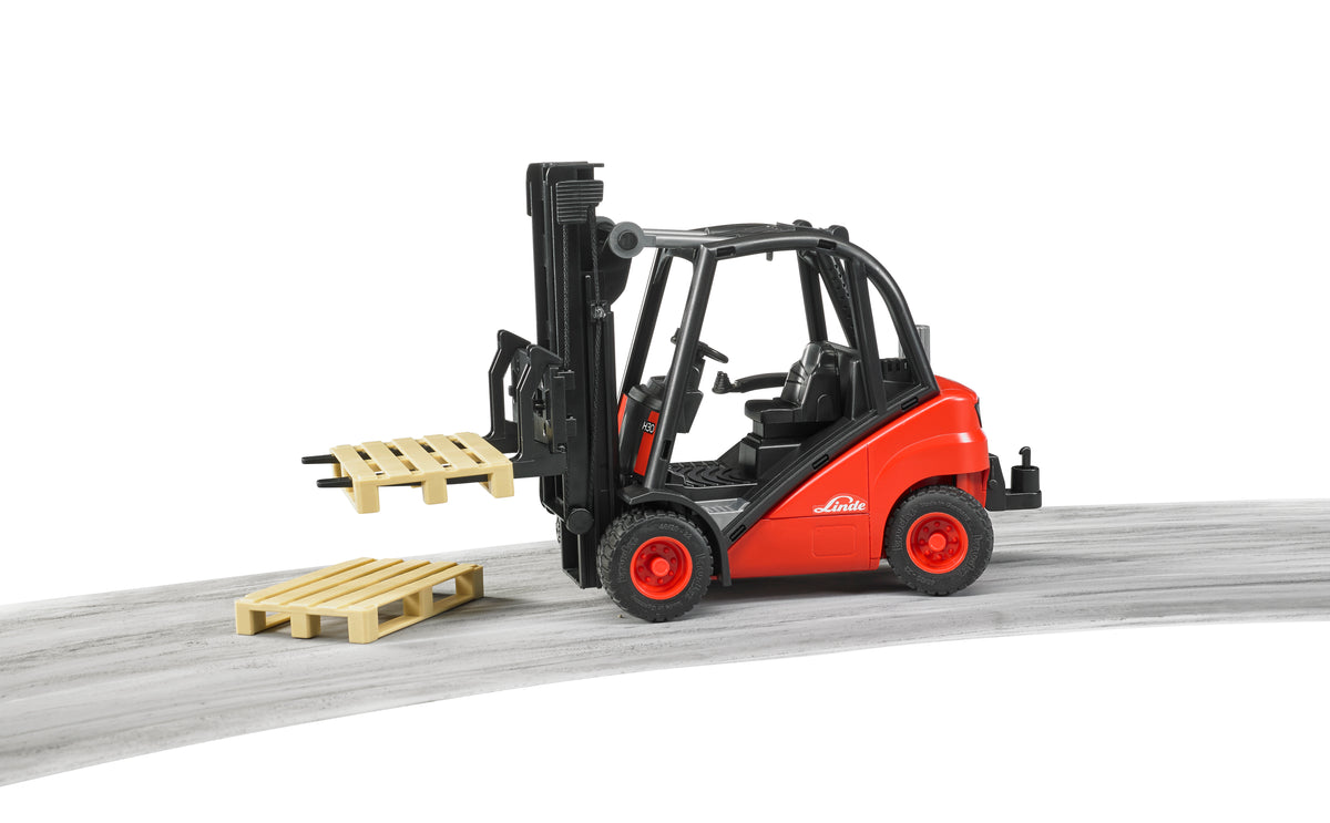 Bruder - Linde fork lift H30D with 2 pallets
