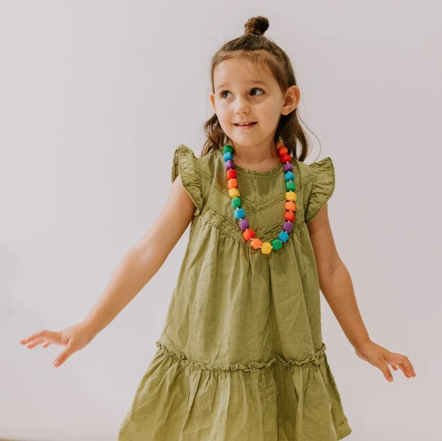 Jellystone PRINCESS AND PEA NECKLACE - Bright Rainbow