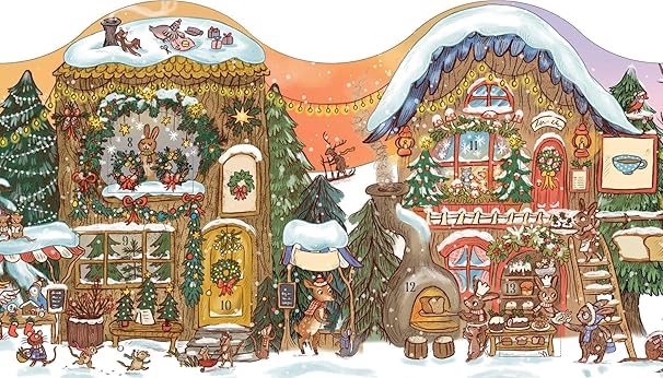 Brown Bear Wood: Christmas is Coming to Town!: A Fold-Out Christmas Village and Advent Calendar!