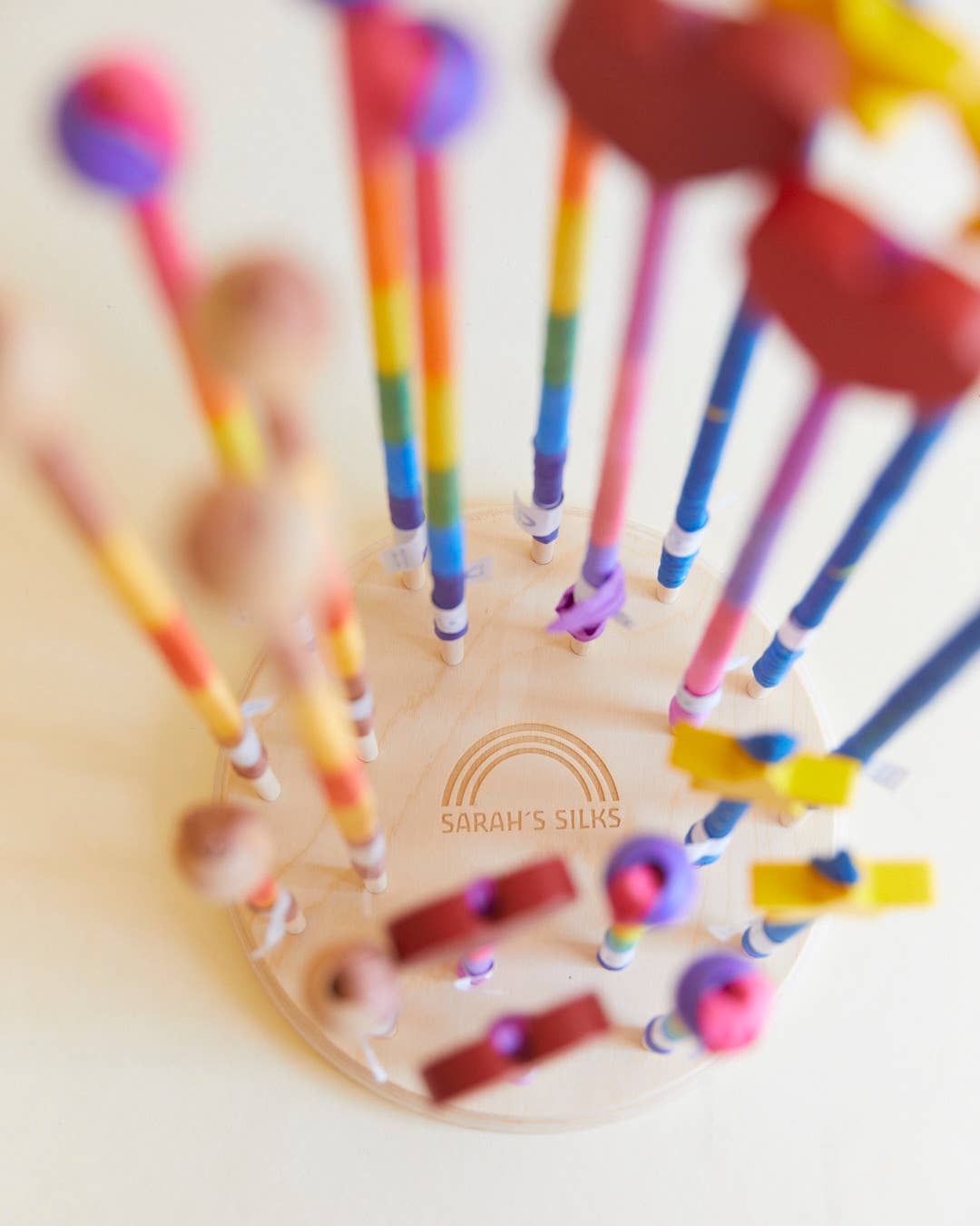 Boho Silk & Wood Streamer - Wand for Pretend Play