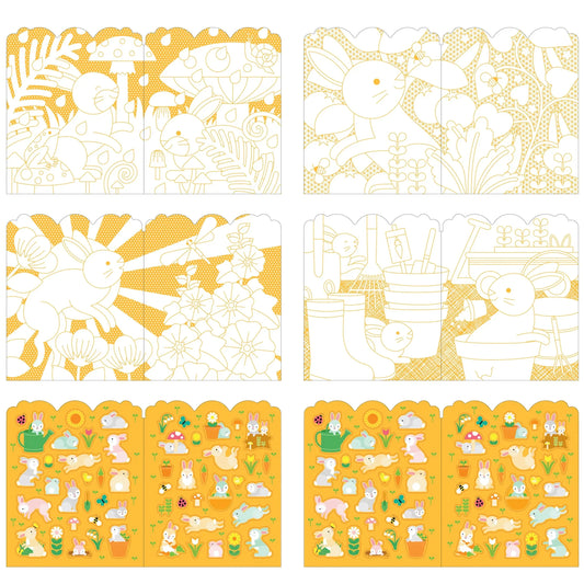Bunnies Colouring Book & Stickers