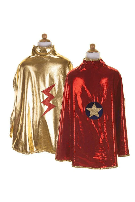 Great Pretenders - Gold and Red Reversible Wonder Cape