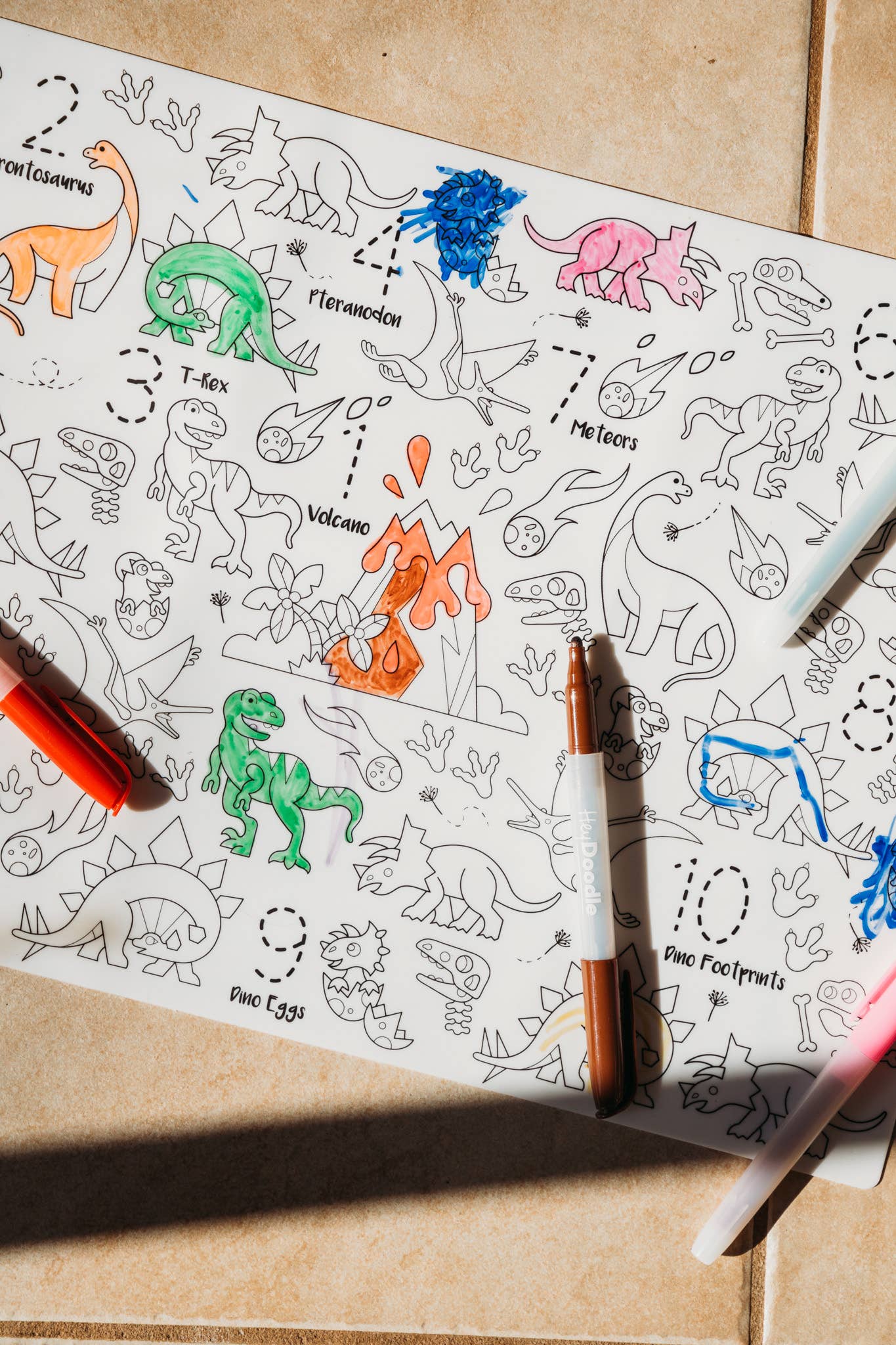 DinoRoar Classic Coloring & Doodle Mat