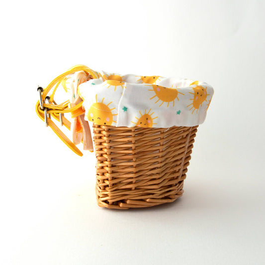 Beep Kids Wicker Basket with Cute Sunshine Liner ☀️