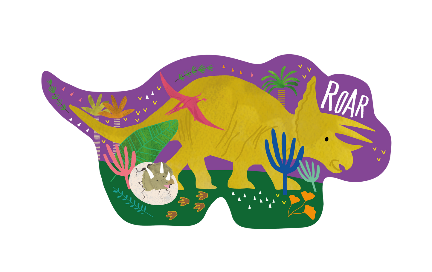 12 Piece jigsaw puzzle- DINOSAUR