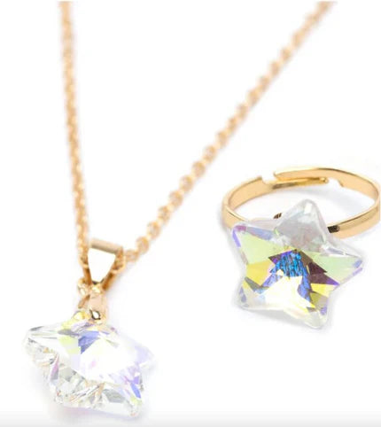 Great Pretenders - Boutique Holographic Star Necklace with ring or earrings