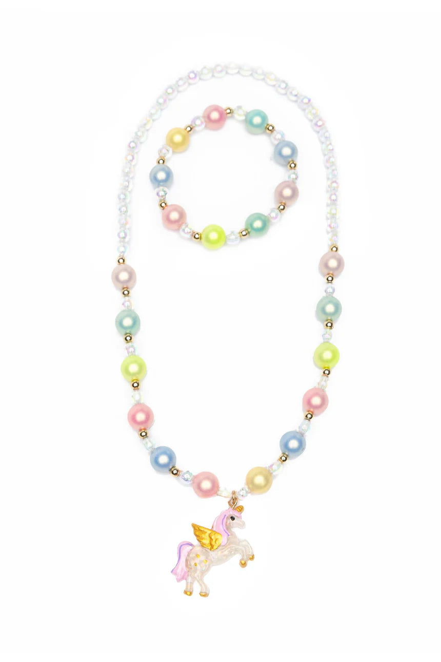 Great Pretenders - Happy-Go-Unicorn Necklace Bracelet Set