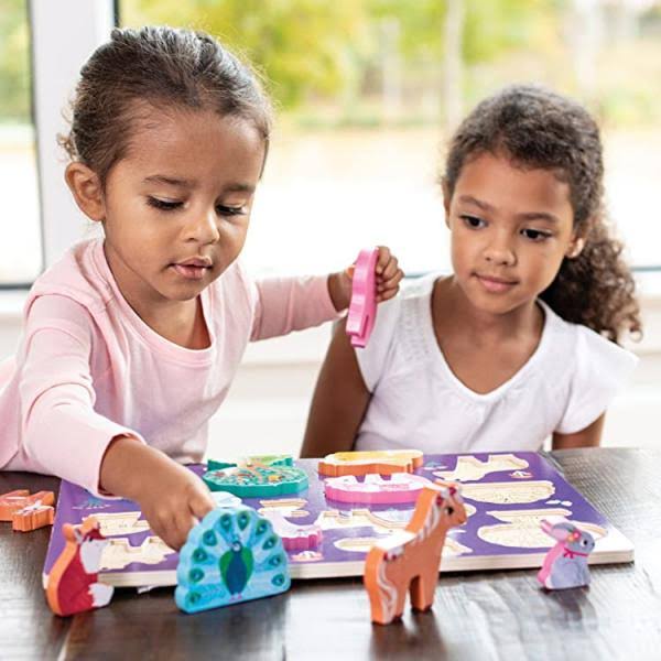 16 Piece Wood Puzzle - Unicorn Garden