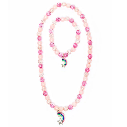 Great Pretenders - Bead Rainbow Necklace & Bracelet Set