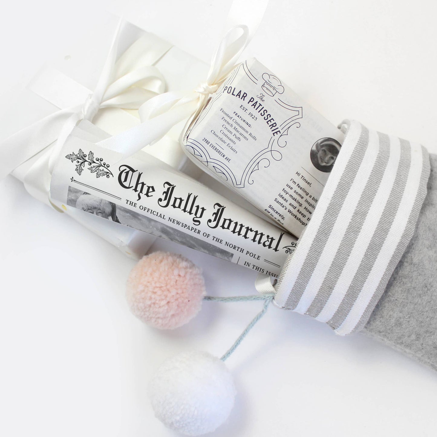 4pk Christmas Newspaper Gift Wrap Sheets - The Jolly Journal