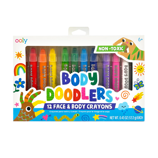 Body Doodlers Face & Body Crayons - Set of 12