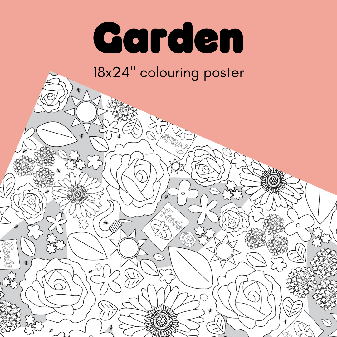 Garden Mini Colouring Poster