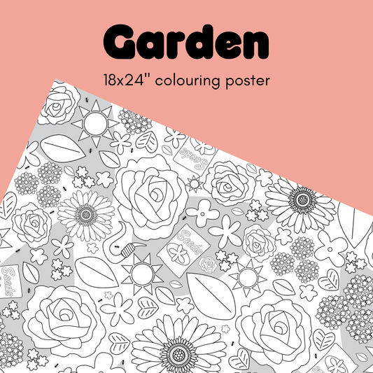 Garden Mini Colouring Poster
